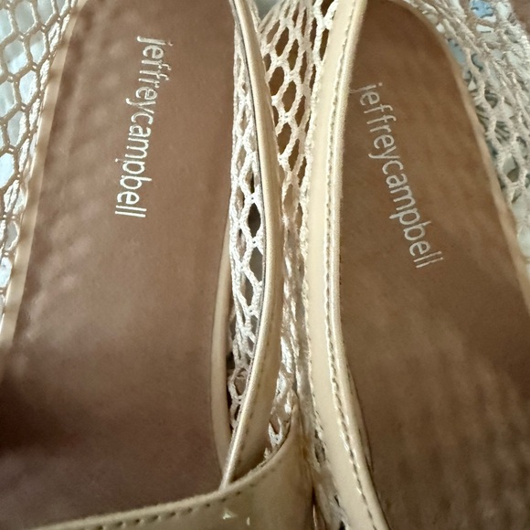 Jeffrey Campbell Cream Flats with Mesh Design - Picture 6 of 8